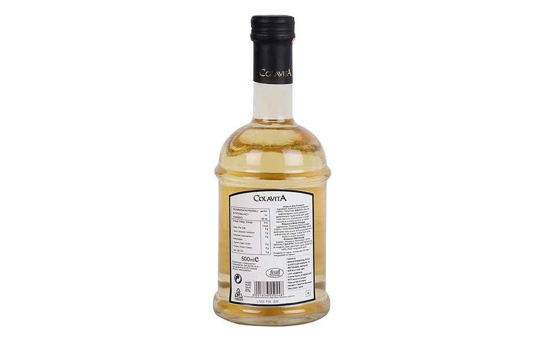 Colavita Prosecco White Wine Vinegar    Glass Bottle  500 millilitre